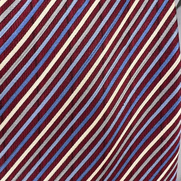 Cape Cod Nexkwear - Men’s Tie - 60” Long- Repp Stripe Patriotic Necktie Red Blue - Picture 2 of 6